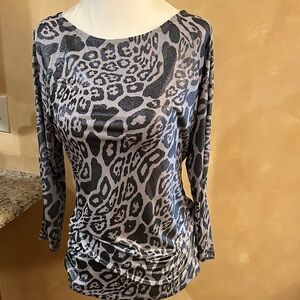 Leopard Print Gray Women's Top